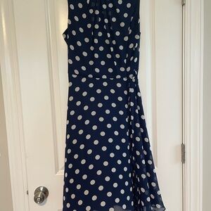 Navy Polka Dot Dress